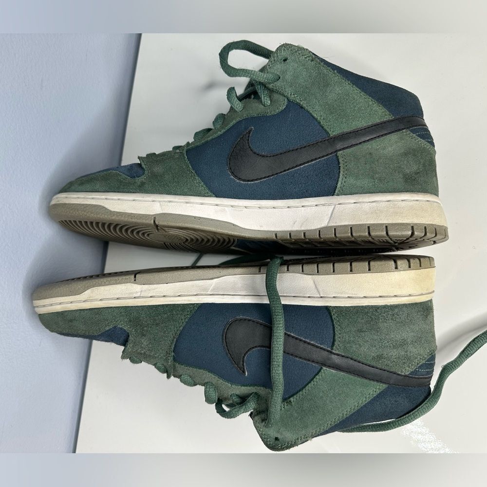 Nike SB Dunk Mid Pro Green 314383-304 vintage Retro 9.5 Suede black lava - Picture 5 of 9